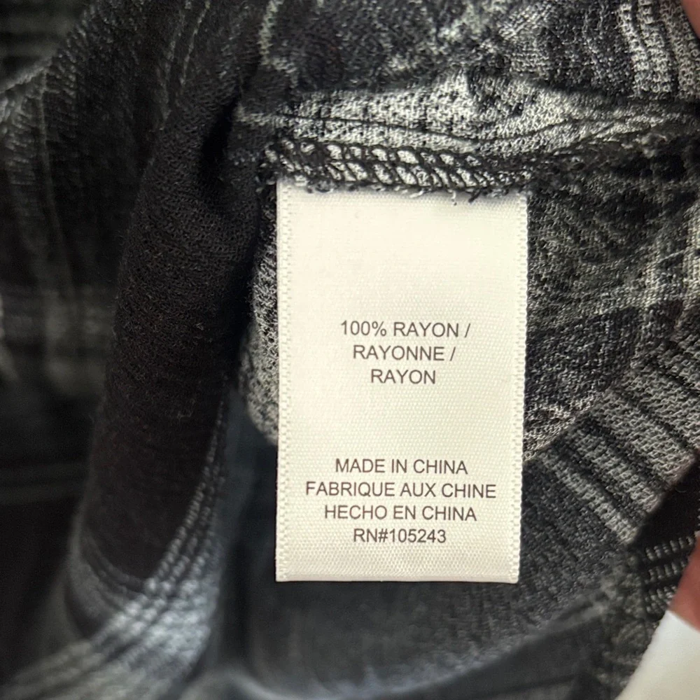 Bobeau Long Sleeve Peasant Plaid Blouse M - Picture 8 of 9